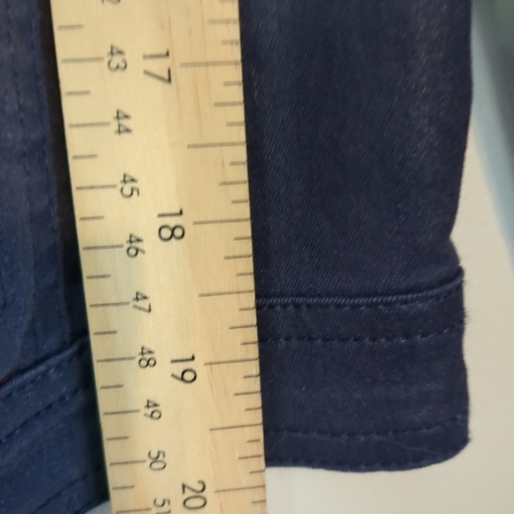Yest Jacket Women's Size 12 Navy Jacket Cotton Light Blend Denim European - Picture 4 of 7